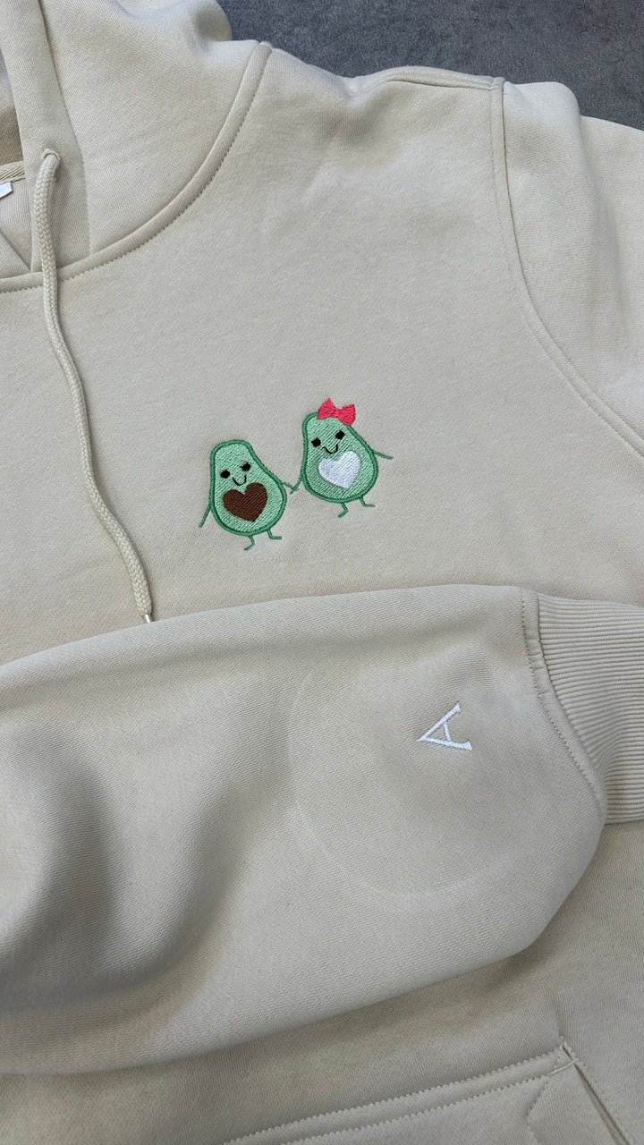 Avocado Duo | Couples | Embroidered Hoodie