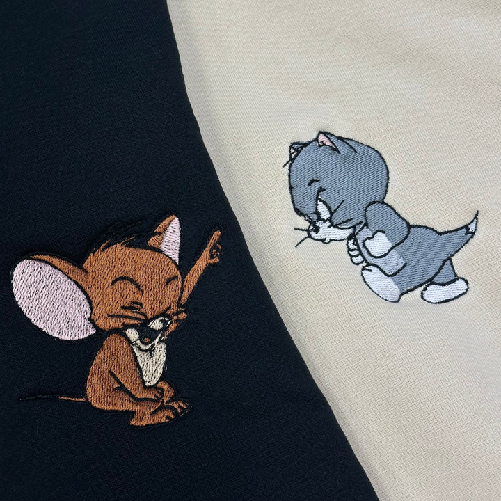 Tom &amp; Jerry Duo | Couples | Embroidered Hoodie