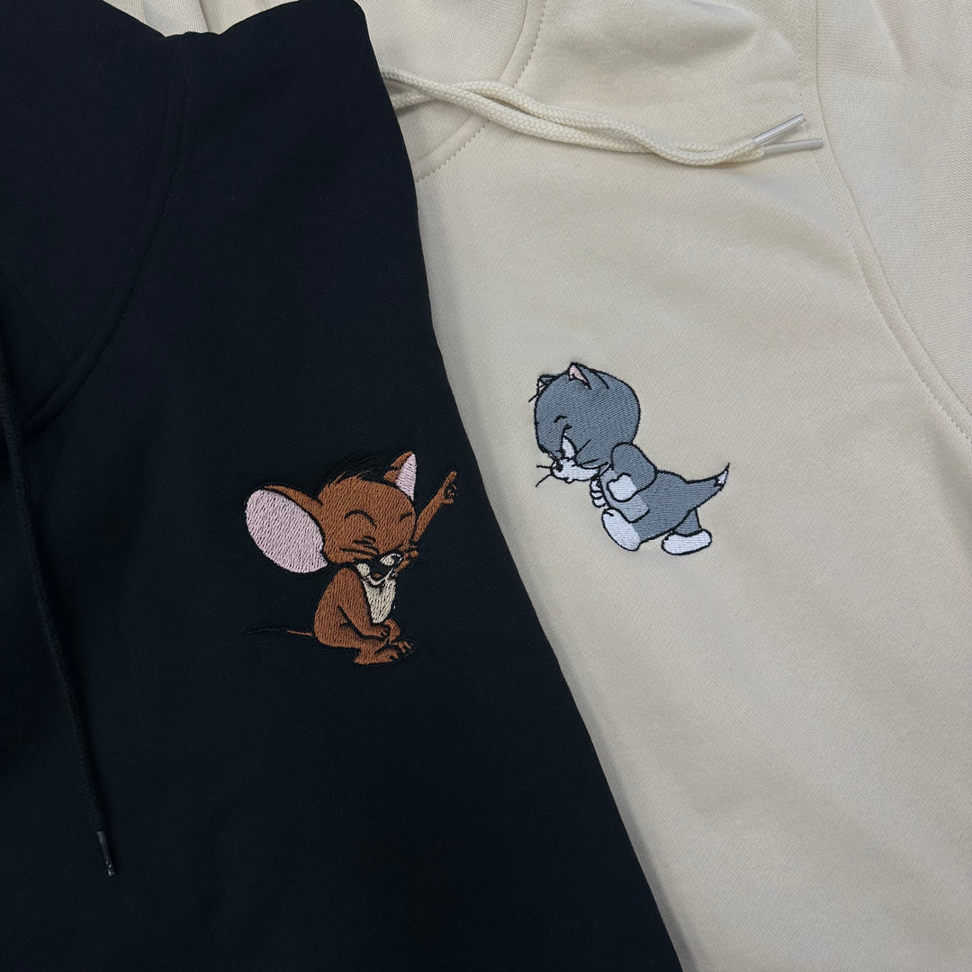 Tom &amp; Jerry Duo | Couples | Embroidered Hoodie