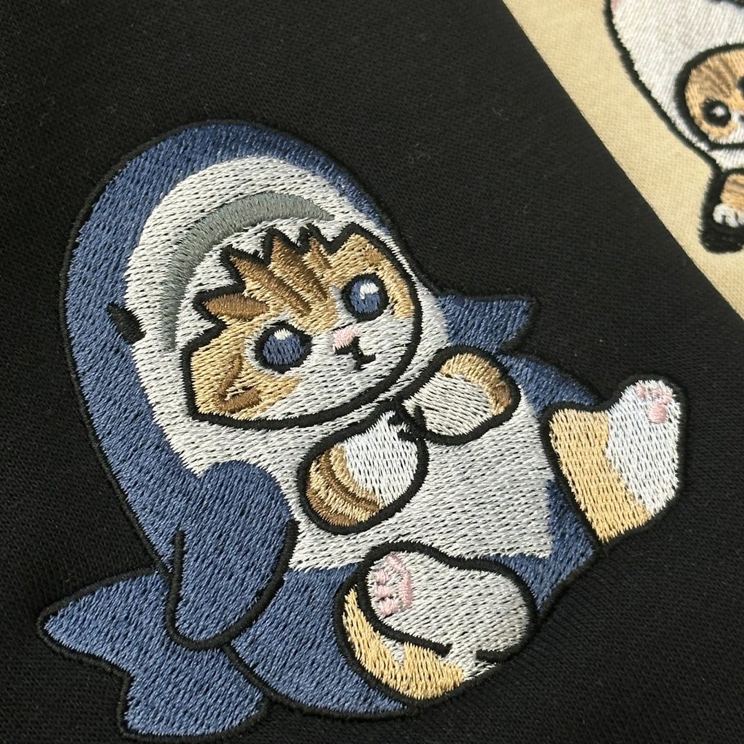 Cute Cat Duo | Couples | Embroidered Hoodie