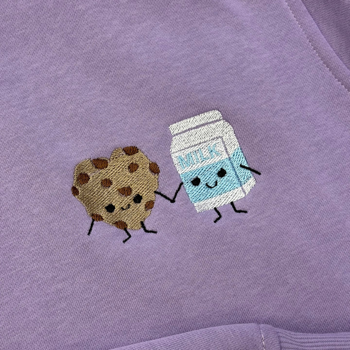 Cookie &amp; Milk | Couples | Embroidered Hoodie