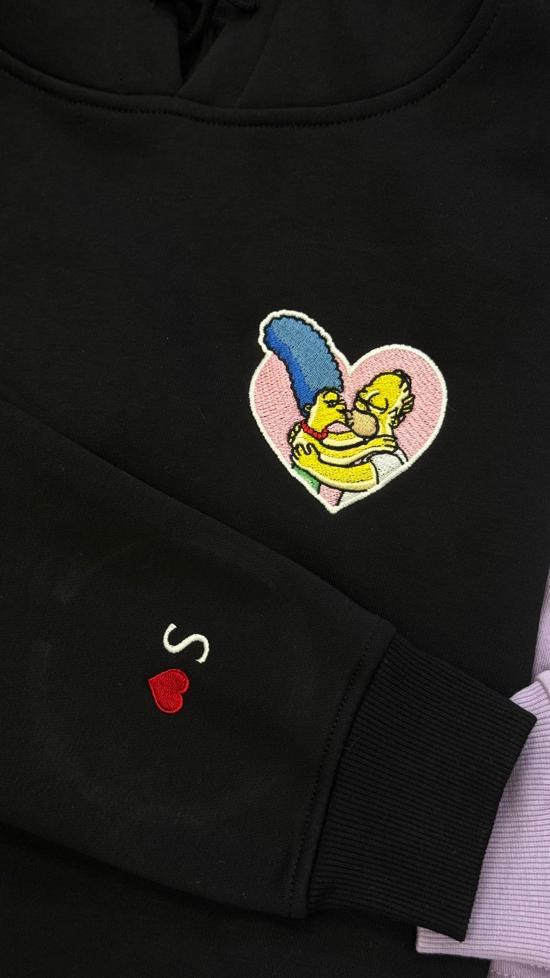 Marge &amp; Homer | Couples | Embroidered Hoodie