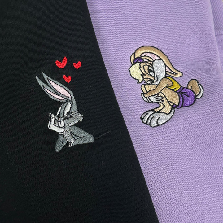 Cartoons Love | Couples | Embroidered Hoodie