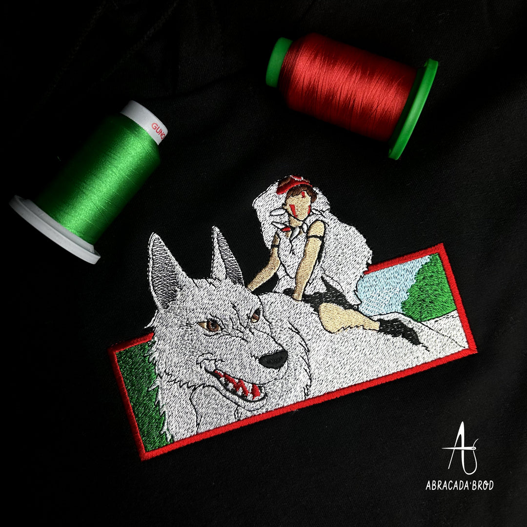 Princess Mononoke | Studio Ghibli | Embroidered Oversized T-Shirt