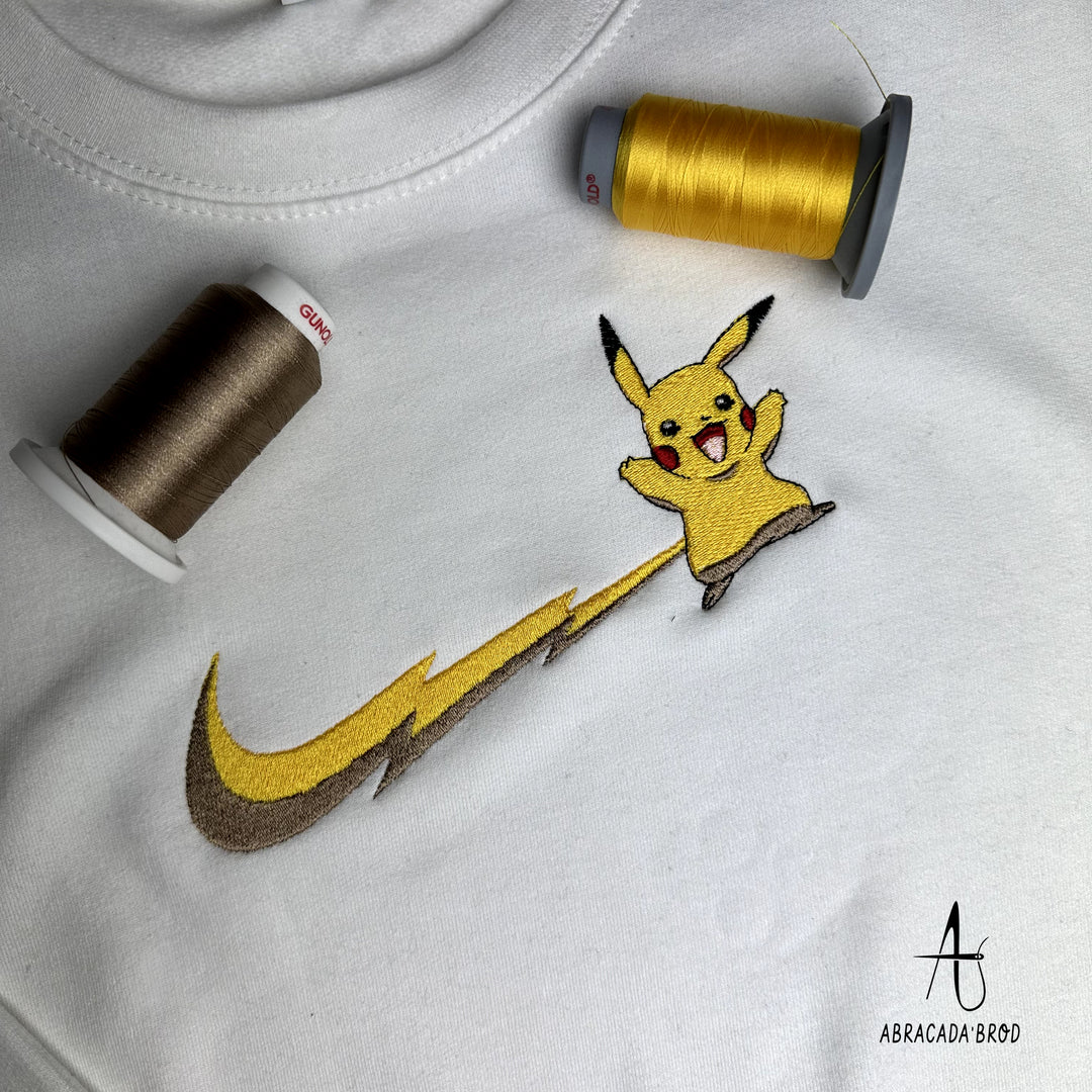 Pikachu Custom | Pokémon | Sweatshirt Brodé