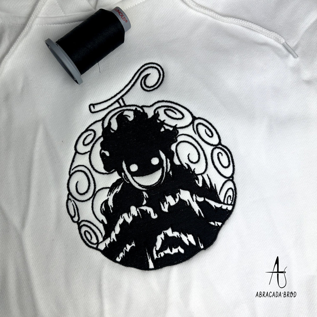 Luffy Demon Fruit | One Piece | T-Shirt Oversize Brodé