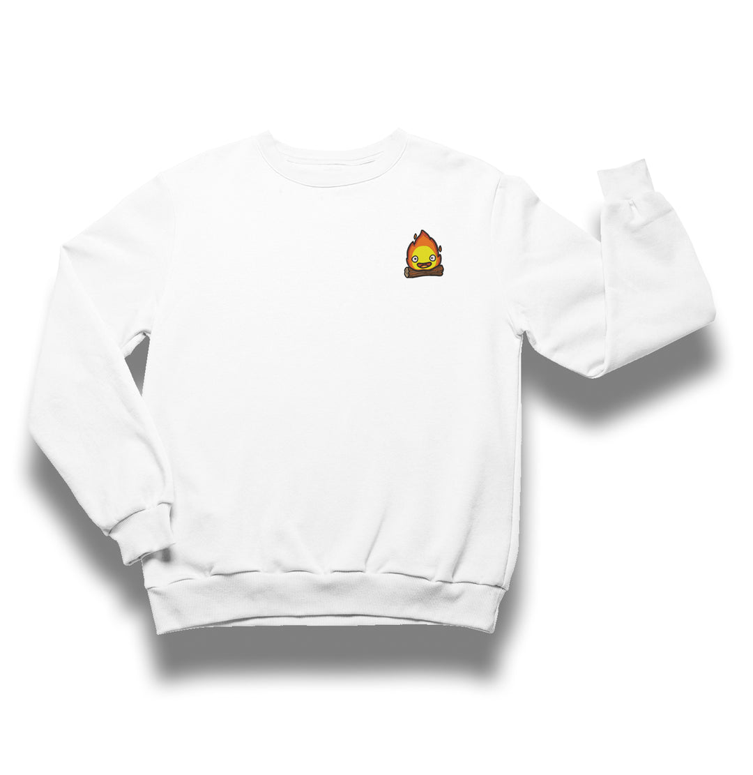 Calcifer Heart | Studio Ghibli | Embroidered Sweatshirt