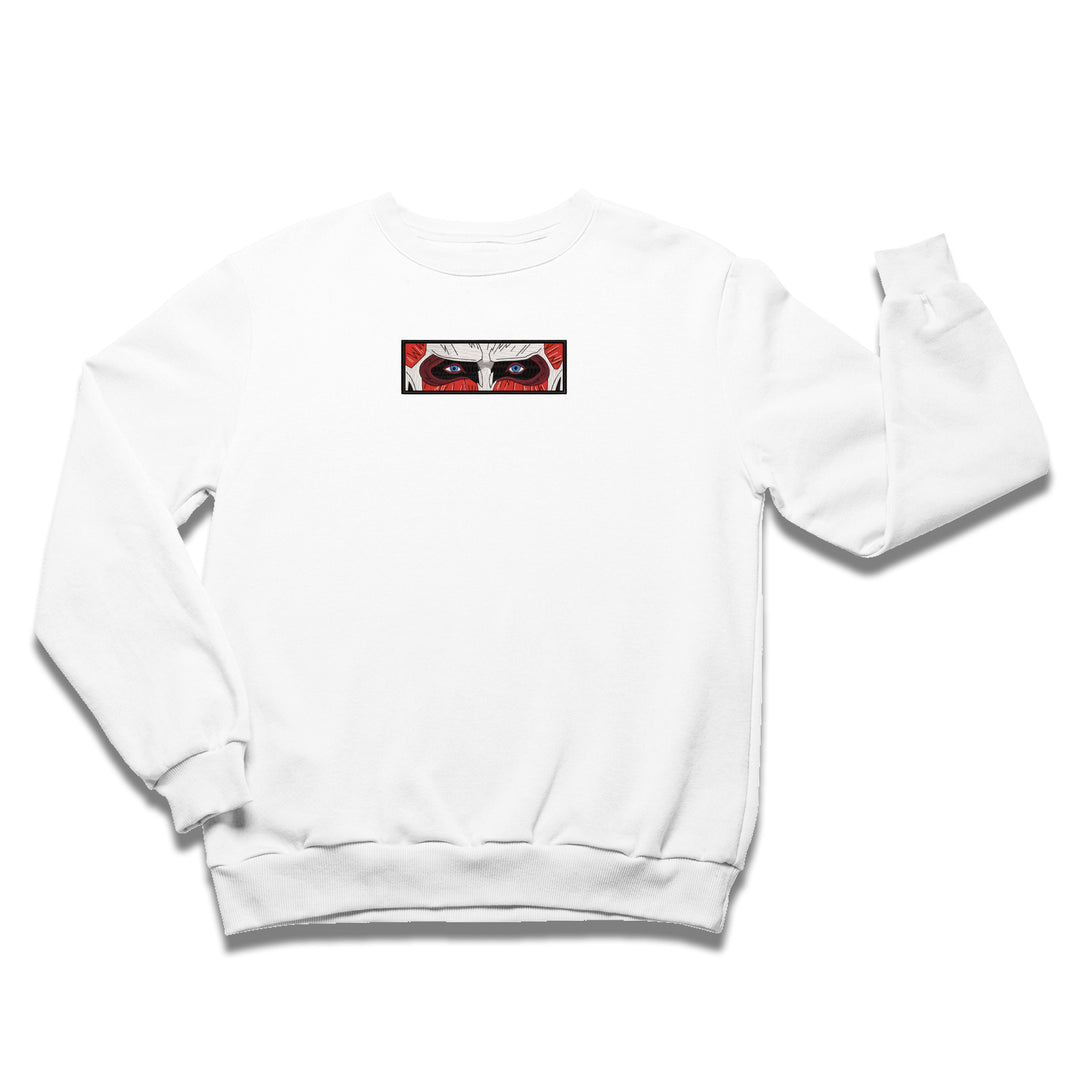 Titan Colossal Eyes | Attack On Titan | Embroidered Sweatshirt