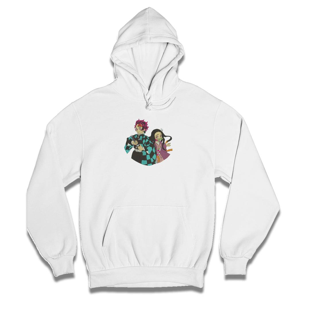 Tanjiro &amp; Nezuko | Demon Slayers | Embroidered Hoodie