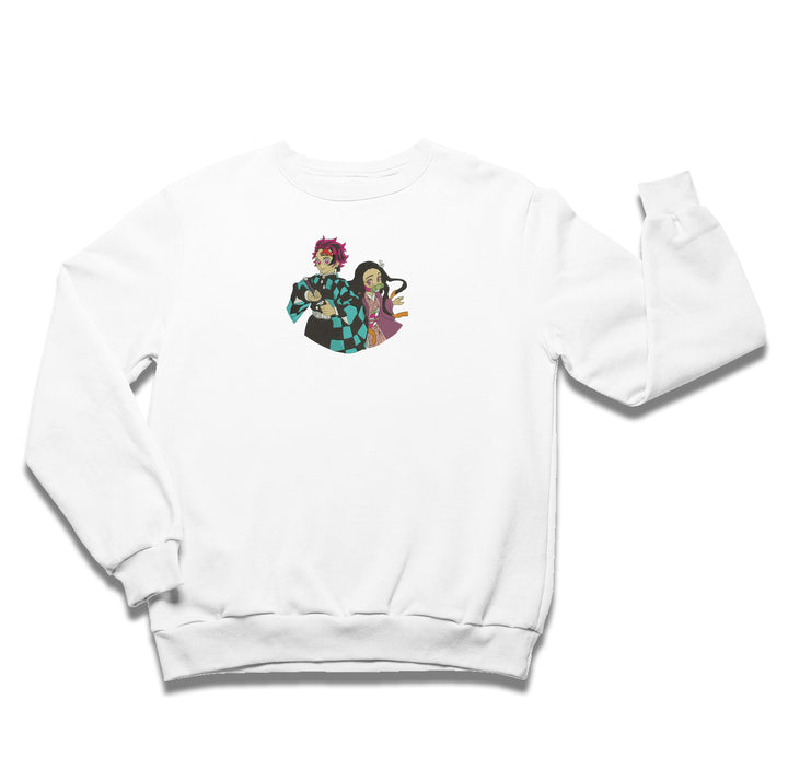 Tanjiro &amp; Nezuko | Demon Slayers | Embroidered Sweatshirt