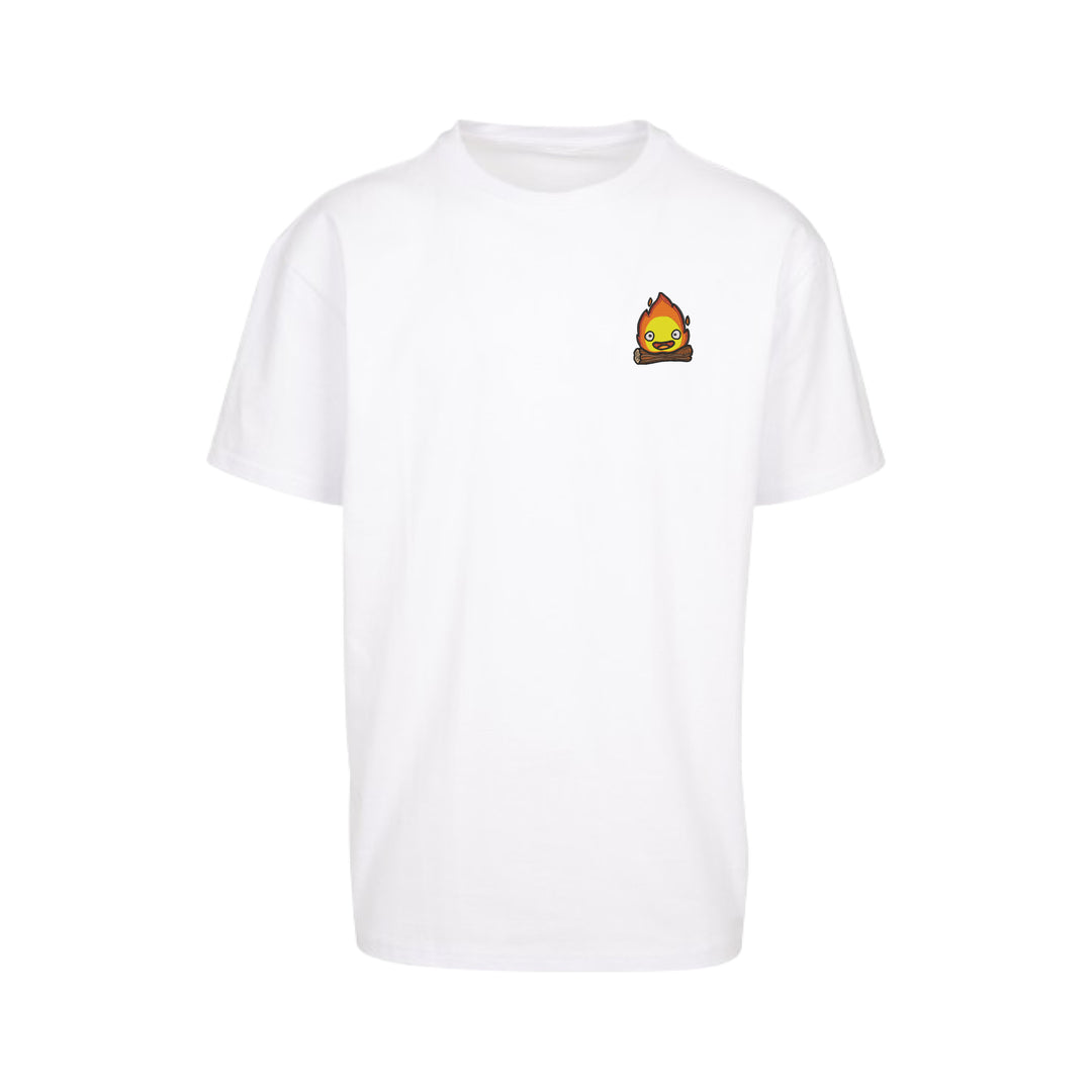 Calcifer Heart | Studio Ghibli | Oversized Embroidered T-Shirt