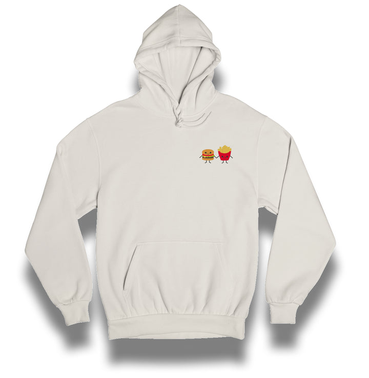 Burger &amp; Fries | Couples | Embroidered Hoodie