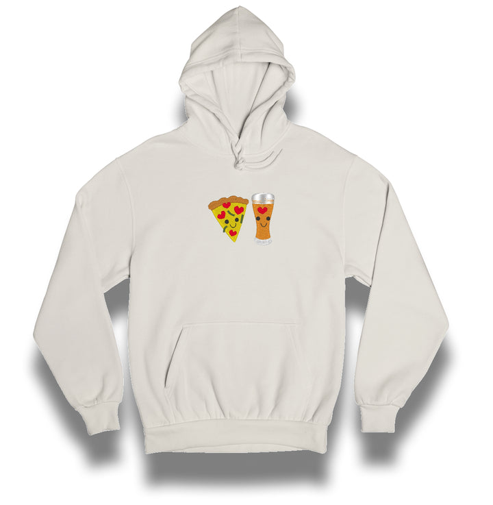 Pizza &amp; Beer | Couples | Embroidered Hoodie