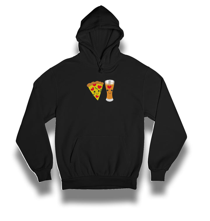 Pizza & Bière | Couples | Sweat à Capuche Brodé