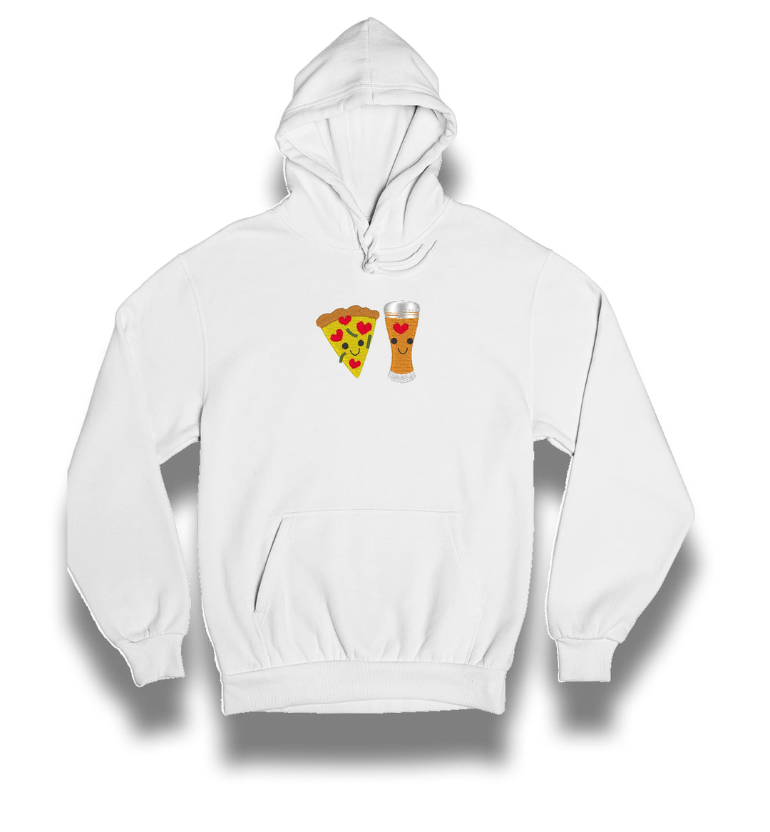 Pizza &amp; Beer | Couples | Embroidered Hoodie