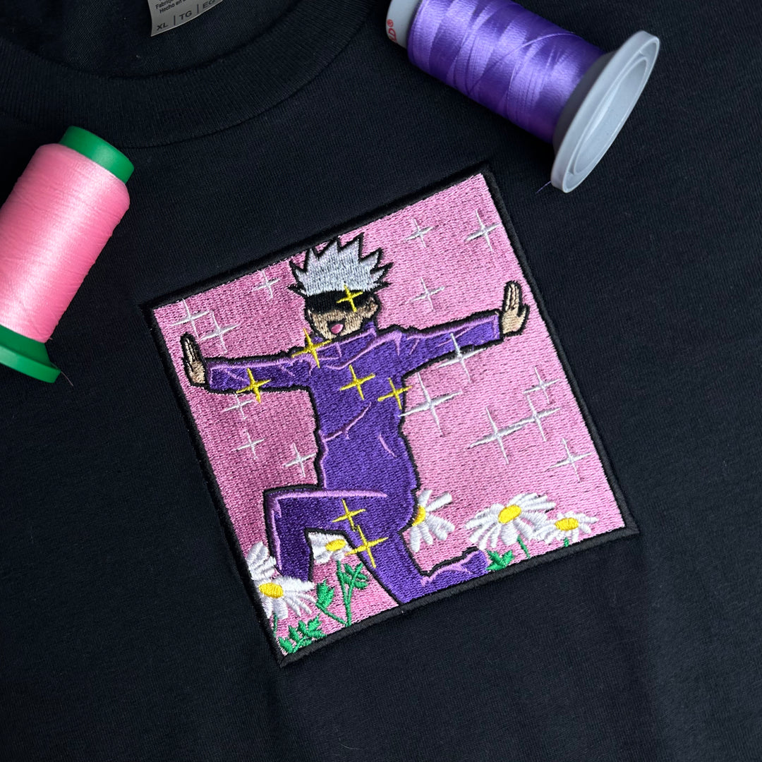 Gojo Happy | Jujutsu Kaisen | Sweat à Capuche Brodé